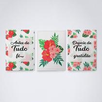 Quadro Decorativo Fé e Gratidão Tons V10 30x20cm Quadro Decorativo Fé e Gratidão Tons V10 30x20cm