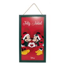 Quadro Decorativo Feliz Natal Mickey e Minnie - 25,44,5cm - 01 Unidade - Cromus - Rizzo