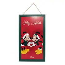 Quadro Decorativo Feliz Natal Mickey e Minnie - 25,44,5cm - 01 Unidade - Cromus - Rizzo