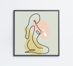 Quadro Decorativo Feminino Silhueta Artística Contínua