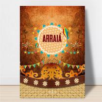 Quadro Decorativo Festa Junina Arraia Família São João Placa