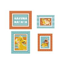 Quadro Decorativo Festa Rei Leão - 4 Unidades - Regina - Festas Quadro Decorativo Festa Rei Leão - 4 Unidades - Regina - Festas