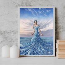 Quadro Decorativo Figura Iemanjá 24x18cm - com vidro