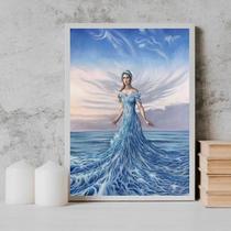 Quadro Decorativo Figura Iemanjá 33X24Cm - Com Vidro Branca Quadro Decorativo Figura Iemanjá 33X24Cm - Com Vidro Branca