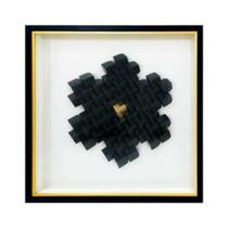 Quadro Decorativo Figuras Design 3d Abstrato Preto