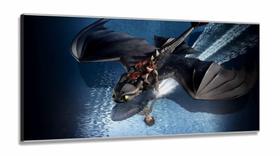 Quadro Decorativo Filme Como Treinar O Seu Dragao2 em Tecido Canvas 130x60 Quadro Decorativo Filme Como Treinar O Seu Dragao2 em Tecido Canvas 130x60