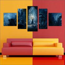 Quadro Decorativo Filmes A Bela e a Fera Mosaico 5 Peças TT2