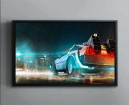 Quadro Decorativo Filmes Delorean Decorações Séries Cinema Tela Canvas Premium