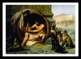 Quadro Decorativo Filósofo Diógenes de Sinope Decorações Com Moldura