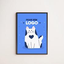 Quadro Decorativo Fique Bem Logo 24X18Cm