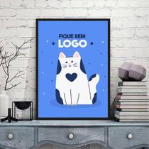 Quadro Decorativo Fique Bem Logo 45X34Cm