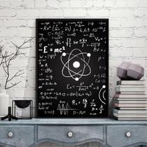 Quadro Decorativo Física Átomo Equação 45X34Cm Vidro Preta Quadro Decorativo Física Átomo Equação 45X34Cm Vidro Preta