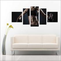 Quadro Decorativo Fitness Academias Decorar 5 Peças TT4