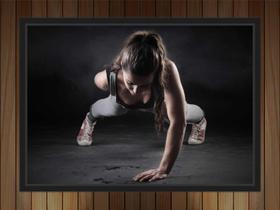 Quadro Decorativo Fitness Academias Pilates Decorações Com Moldura