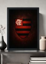 Quadro decorativo Flamengo Eterno Vencedor Com Vidro Tamanho:21cm x 30cm (A4)