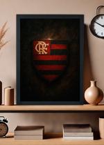 Quadro decorativo Flamengo Glória Eterna - Com vidro Tamanho:21cm x 30cm (A4)