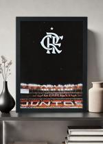 Quadro Decorativo Flamengo Jogaremos Juntos - Com vidro Tamanho:21cm x 30cm (A4)