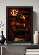 Quadro Decorativo Flamengo meu time do coraçao - Com Vidro Tamanho:21cm x 30cm (A4)