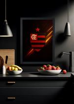 Quadro Decorativo Flamengo meu valioso time - Com Vidro Tamanho:21cm x 30cm (A4)