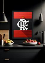 Quadro Decorativo Flamengo Minha Vida Logotipo Tamanho:21cm x 30cm (A4)
