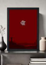 Quadro Decorativo Flamengo Rio de Janeiro Escudo - Com vidro