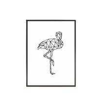 Quadro Decorativo Flamingo Geométrico 20X30Cm Quadro Decorativo Flamingo Geométrico 20X30Cm
