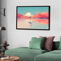 Quadro Decorativo Flamingo Montanhas - 50x70cm Quadro Decorativo Flamingo Montanhas - 50x70cm