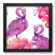 Quadro Decorativo - Flamingos - 33cm x 33cm - 198qdsp