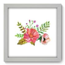 Quadro Decorativo - Flor - 22cm x 22cm - 058qdfb