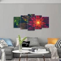 Quadro decorativo Flor Abstrato Simétrica Para Sala Quarto Quadro decorativo Flor Abstrato Simétrica Para Sala Quarto