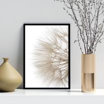 Quadro Decorativo Flor Dente De Leão Branca 24X18Cm