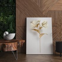 Quadro Decorativo Flor Dourada Canvas 60x90 - Foto Paulista