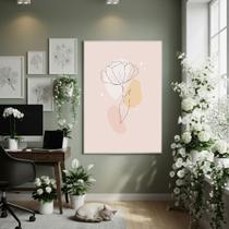 Quadro Decorativo Flor Etérea 70x50cm Mold Branca Quadro Decorativo Flor Etérea 70x50cm Mold Branca