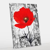 Quadro Decorativo Flor Vermelha Canvas 50x70 - Foto Paulista Quadro Decorativo Flor Vermelha Canvas 50x70 - Foto Paulista