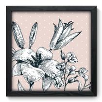 Quadro Decorativo - Floral - 33cm x 33cm - 062qdbp