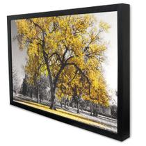 Quadro Decorativo Floral Árvore Amarela em Moldura Caixa Quadro Decorativo Floral Árvore Amarela em Moldura Caixa