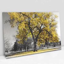 Quadro Decorativo Floral Árvore Amarela em tela Canvas