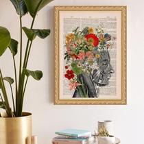 Quadro Decorativo Floral Fisiologia 45X34Cm