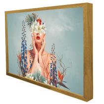 Quadro Decorativo Floral Florescer em Moldura Caixa