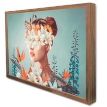 Quadro Decorativo Floral Forest Harmony em Moldura Caixa