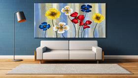 Quadro Decorativo Floral Jardim Pequeno - 200X100 cm