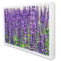 Quadro Decorativo Floral Lavanda em Moldura Caixa Quadro Decorativo Floral Lavanda em Moldura Caixa