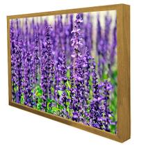 Quadro Decorativo Floral Lavanda em Moldura Caixa Quadro Decorativo Floral Lavanda em Moldura Caixa