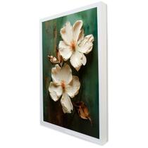 Quadro Decorativo Floral Luxo Petúnia em Moldura Caixa