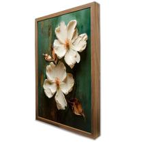 Quadro Decorativo Floral Luxo Petúnia em Moldura Caixa
