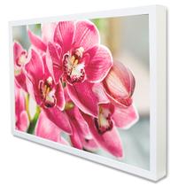 Quadro Decorativo Floral Orquídea Rosa em Moldura Caixa Quadro Decorativo Floral Orquídea Rosa em Moldura Caixa