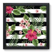 Quadro Decorativo - Flores - 33cm x 33cm - 134qdfp Quadro Decorativo - Flores - 33cm x 33cm - 134qdfp