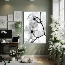 Quadro Decorativo Flores Do Silêncio 70x50cm Mold Preta