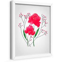 Quadro Decorativo Flores Rosa em Sintonia