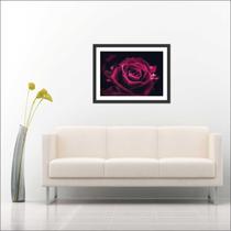 Quadro Decorativo Flores Rosa Salas Decorações Com Moldura